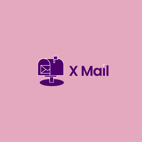 Pink and Purple Modern Illustrative Post Mail Logo