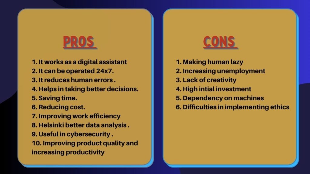 About AI the Artificial Intelligence 1 pros